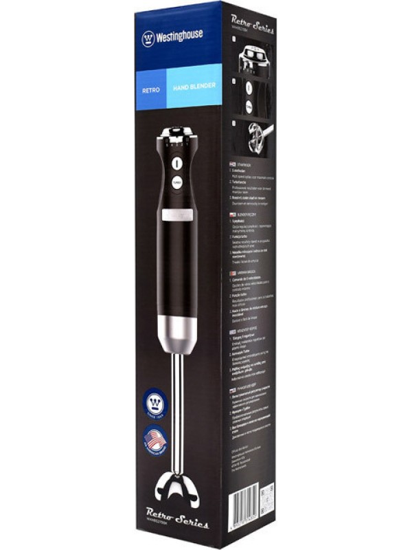 Westinghouse Ραβδομπλέντερ με Ανοξείδωτη Ράβδο 600W Μαύρο