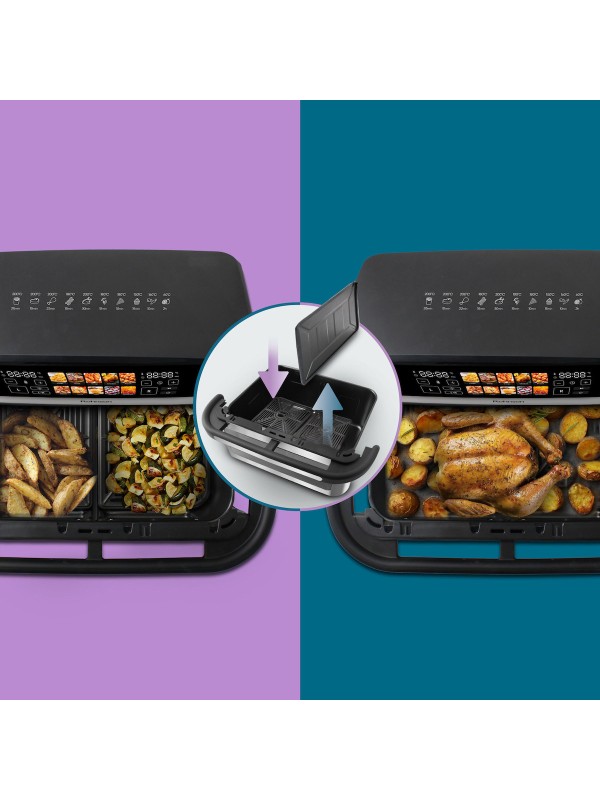 Rohnson Air Fryer με Διπλό Αποσπώμενο Κάδο 12lt Ασημί R-2882 Rohnson Air Fryer με Διπλό Αποσπώμενο Κάδο 12lt Ασημί R-2882