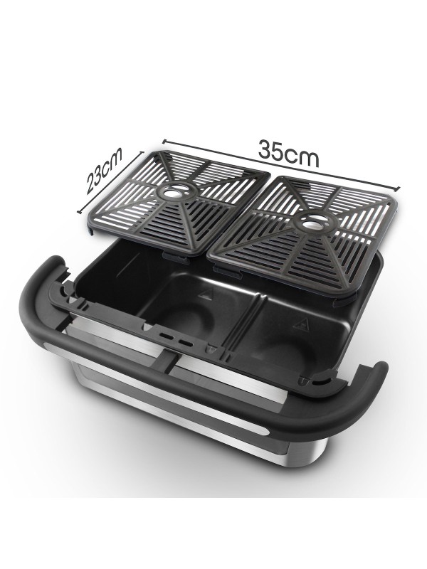 Rohnson Air Fryer με Διπλό Αποσπώμενο Κάδο 12lt Ασημί R-2882 Rohnson Air Fryer με Διπλό Αποσπώμενο Κάδο 12lt Ασημί R-2882