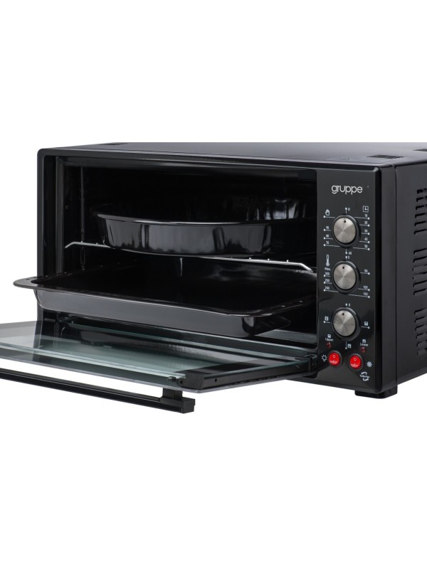 Gruppe I-28TTFL Ηλεκτρικό Φουρνάκι 50lt Χωρίς Εστίες με Αέρα Μαύρο