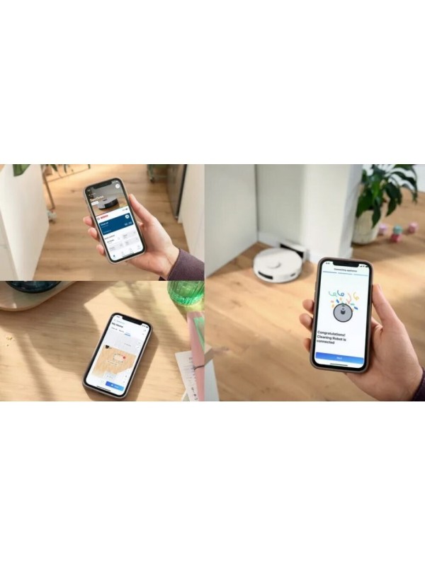 Bosch BCRC 2 W ROBOT Σκούπα για Σκούπισμα & Σφουγγάρισμα με Wi-Fi Λευκή