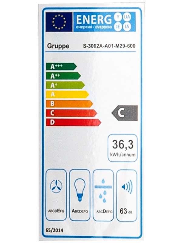 Gruppe Pratico 600 S-3002A-A01-M29-600 Ελεύθερος Απορροφητήρας 60cm Μαύρος Gruppe Pratico 600 S-3002A-A01-M29-600 Ελεύθερος Απορροφητήρας 60cm Μαύρος