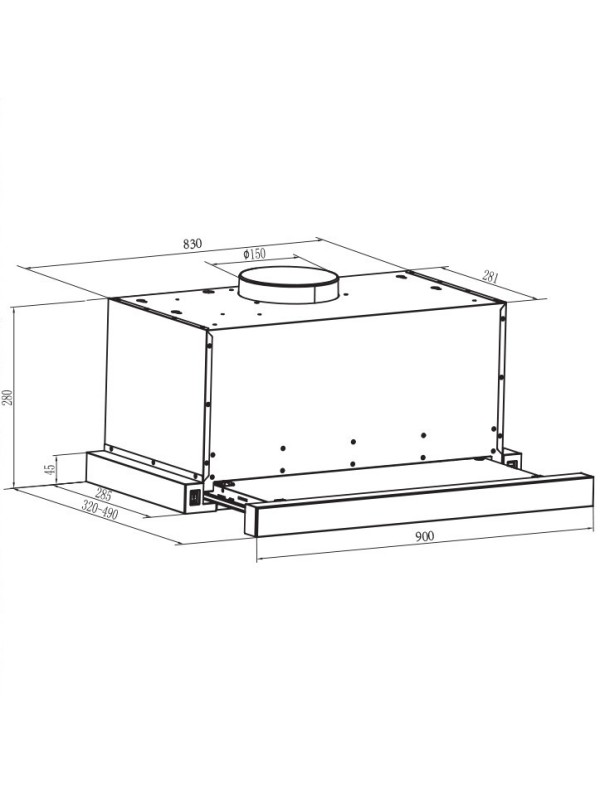 Gruppe Forte Plus Συρόμενος Απορροφητήρας 90cm Inox Κωδικός: S-3003C-A06-M13-900 Gruppe Forte Plus Συρόμενος Απορροφητήρας 90cm Inox Κωδικός: S-3003C-A06-M13-900