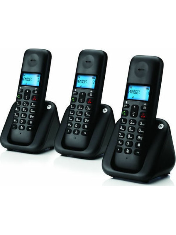 Motorola T303 Ασύρματο Τηλέφωνο (Τριπλό Σετ) με Aνοιχτή Aκρόαση Motorola T303 Ασύρματο Τηλέφωνο (Τριπλό Σετ) με Aνοιχτή Aκρόαση