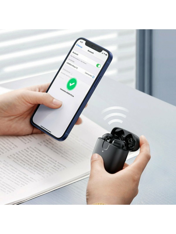Ugreen HiTune T2 Earbud Bluetooth Handsfree Ακουστικά με Αντοχή στον Ιδρώτα και Θήκη Φόρτισης Μαύρα 340308