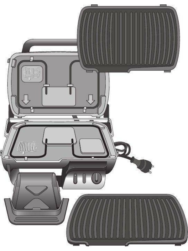 Tefal Ultra Compact 600 GC 3050 Τοστιέρα Γκριλιέρα με Αποσπώμενες Πλάκες 2000W Inox Tefal Ultra Compact 600 GC 3050 Τοστιέρα Γκριλιέρα με Αποσπώμενες Πλάκες 2000W Inox