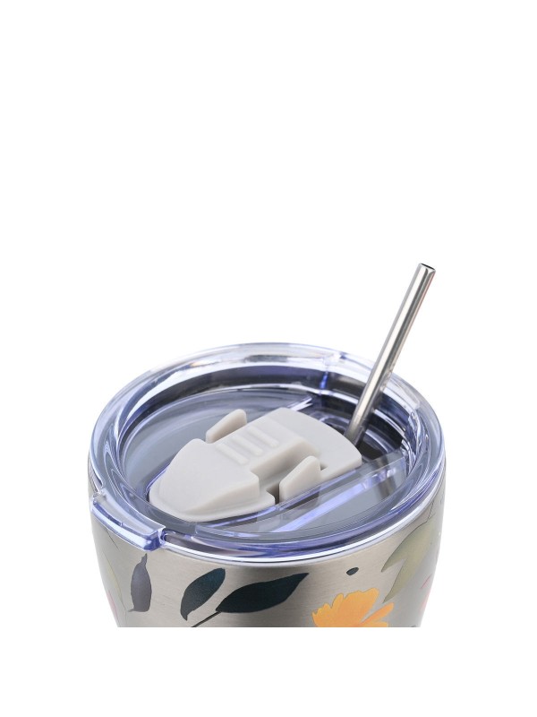 Estia Coffee Mug Save The Aegean Θερμός Ανοξείδωτο BPA Free 350ml Silver Botanic με Καλαμάκι 01-31787 Estia Coffee Mug Save The Aegean Θερμός Ανοξείδωτο BPA Free 350ml Silver Botanic με Καλαμάκι 01-31787