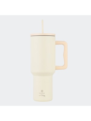 Estia Straw Tumbler XL Save the Aegean Ανακυκλώσιμο Handled Tumbler Θερμός Ανοξείδωτο BPA Free 900ml Lily White με Καλαμάκι και Λαβή Estia Straw Tumbler XL Save the Aegean Ανακυκλώσιμο Handled Tumbler Θερμός Ανοξείδωτο BPA Free 900ml Lily White με Καλαμάκι και Λαβή