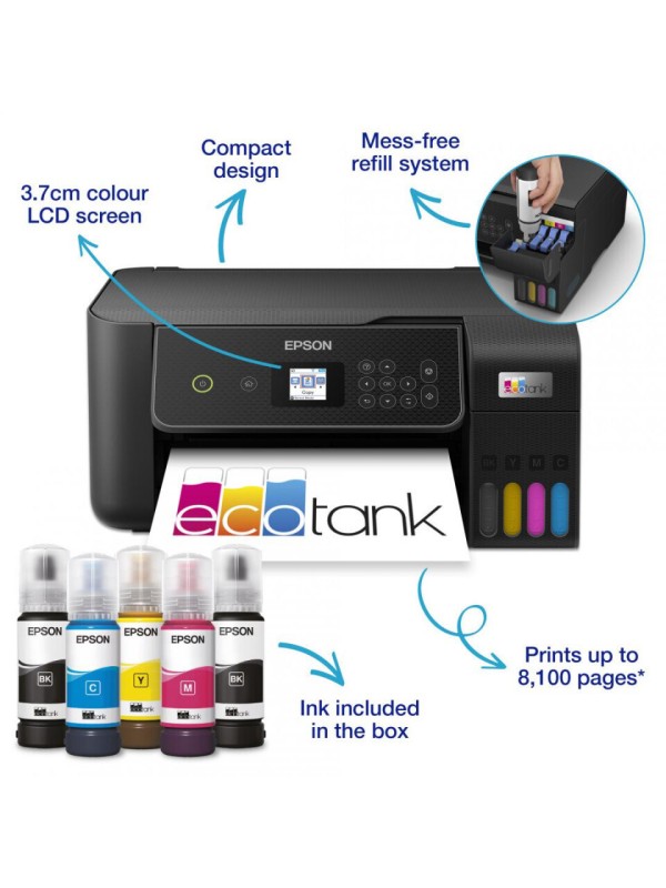 Epson EcoTank L3280 Έγχρωμο Πολυμηχάνημα Inkjet με WiFi και Mobile Print Epson EcoTank L3280 Έγχρωμο Πολυμηχάνημα Inkjet με WiFi και Mobile Print