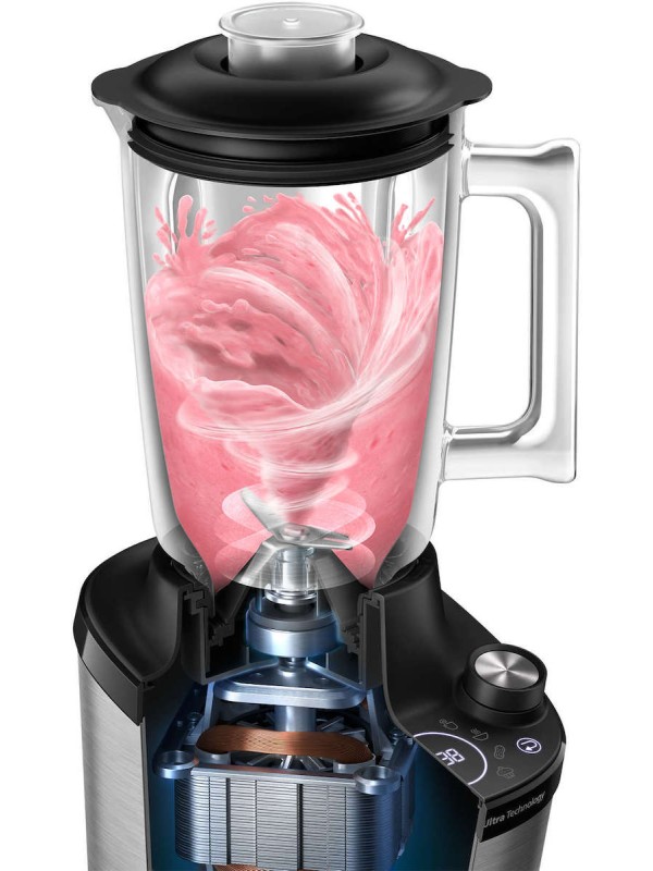 Philips Μπλέντερ για Smoothies με Γυάλινη Κανάτα 2lt 1500W Inox HR3760/00 Philips Μπλέντερ για Smoothies με Γυάλινη Κανάτα 2lt 1500W Inox HR3760/00