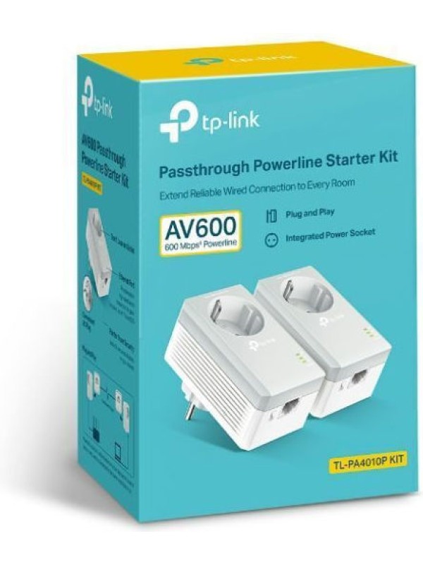 TP-LINK TL-PA4010PKIT v2.3 Powerline Διπλό για Ενσύρματη Σύνδεση με Passthrough Πρίζα και Θύρα Ethernet TP-LINK TL-PA4010PKIT v2.3 Powerline Διπλό για Ενσύρματη Σύνδεση με Passthrough Πρίζα και Θύρα Ethernet