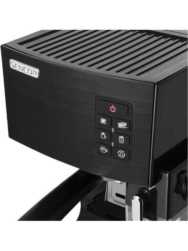 Sencor Μηχανή Espresso 1450W Πίεσης 20bar για Cappuccino Μαύρη SES 4050SS-EUE3 Sencor Μηχανή Espresso 1450W Πίεσης 20bar για Cappuccino Μαύρη SES 4050SS-EUE3