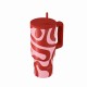 Estia Ανακυκλώσιμο Handled Tumbler Θερμός Ανοξείδωτο BPA Free 900ml CORAL WAVES με Καλαμάκι και Λαβή Κωδικός: 01-41588 
