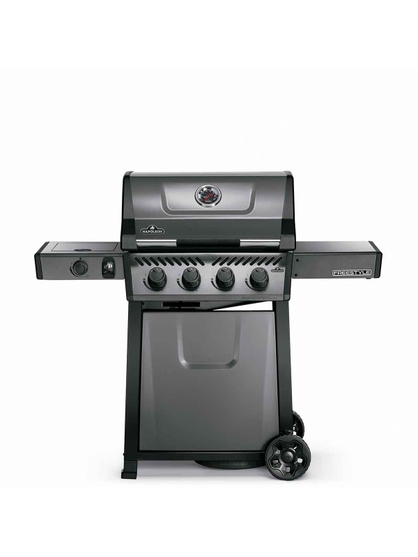 Napoleon Freestyle 425 SB Graphite Ψησταριά Υγραερίου Μαντεμένιας Σχάρας 60x45εκ. με 4 Εστίες 16.6kW και Πλαϊνό Μάτι