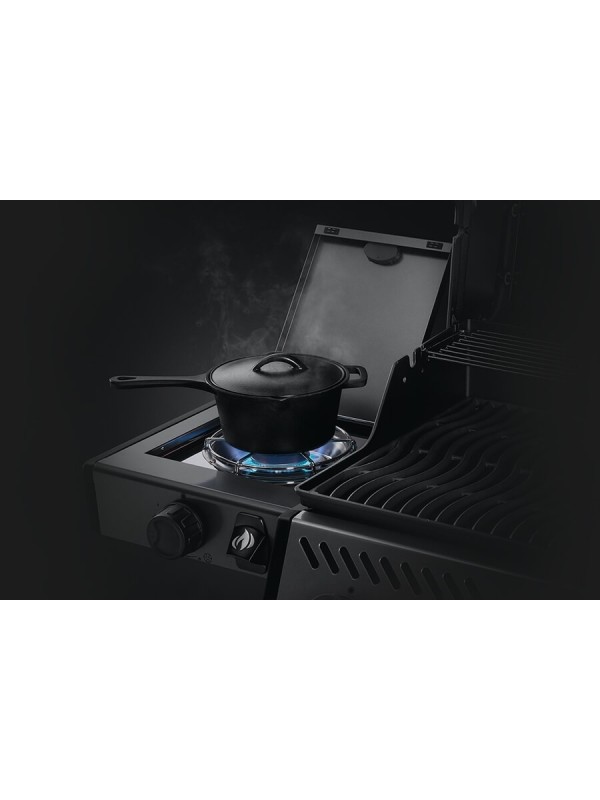 Napoleon Freestyle 425 SB Graphite Ψησταριά Υγραερίου Μαντεμένιας Σχάρας 60x45εκ. με 4 Εστίες 16.6kW και Πλαϊνό Μάτι