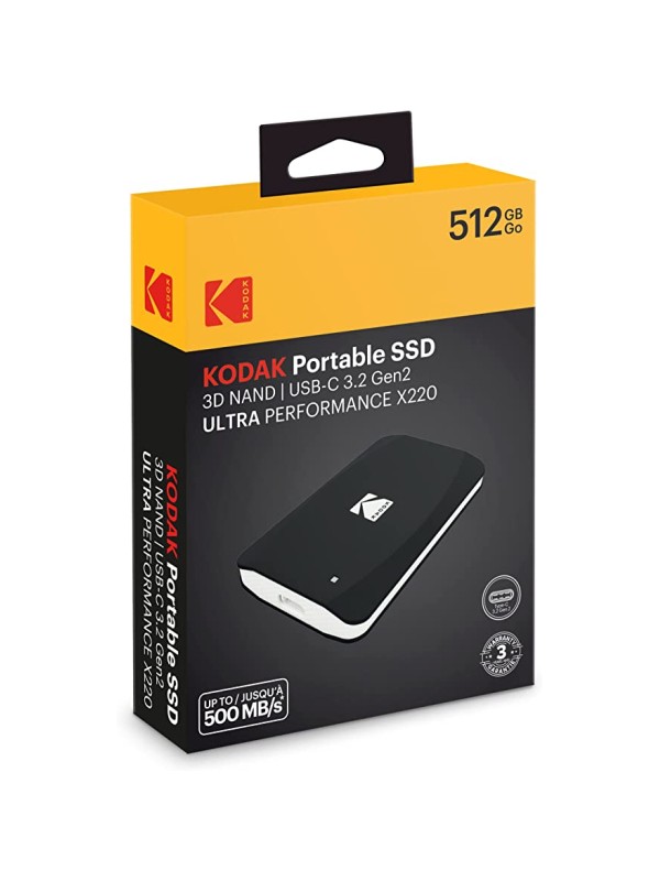 Kodak X220 USB-C Εξωτερικός SSD 512GB 2.5" Μαύρο