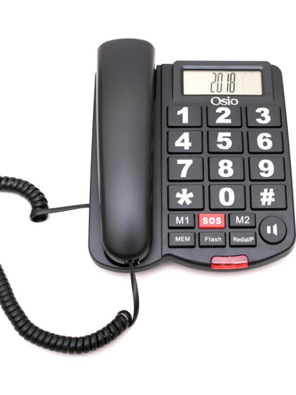 Osio OSWB-4760 Ενσύρματο Τηλέφωνο Γραφείου για Ηλικιωμένους Μαύρο Osio OSWB-4760 Ενσύρματο Τηλέφωνο Γραφείου για Ηλικιωμένους Μαύρο