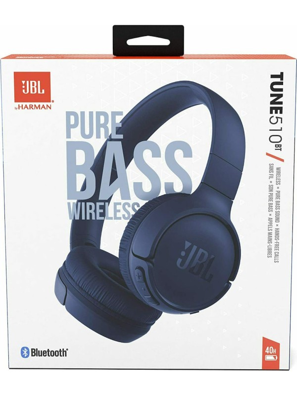 JBL Tune 510BT Ασύρματα / Ενσύρματα On Ear Ακουστικά με 40 ώρες Λειτουργίας και Quick Charge Μπλε JBLT510BTBLUEU JBL Tune 510BT Ασύρματα / Ενσύρματα On Ear Ακουστικά με 40 ώρες Λειτουργίας και Quick Charge Μπλε JBLT510BTBLUEU