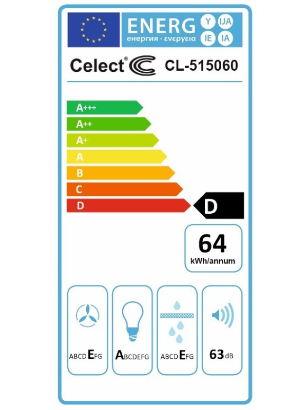 Celect Απορροφητήρας Καμινάδα 60cm Inox CL-515060