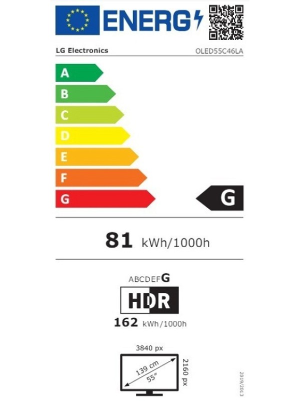 LG Smart Τηλεόραση 55" 4K UHD OLED OLED55C46LA HDR (2024)