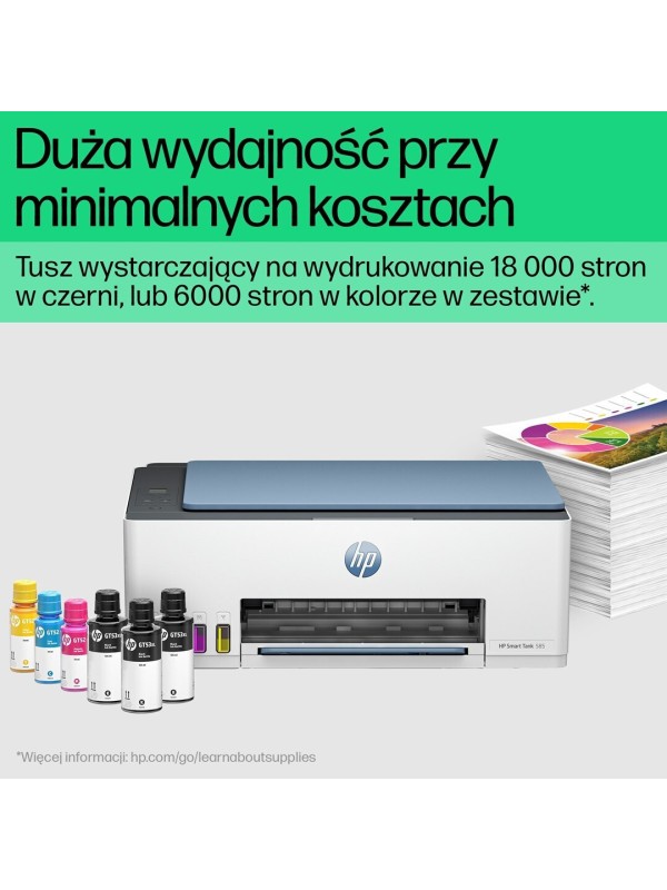 HP Smart Tank 585 Έγχρωμο Πολυμηχάνημα Inkjet με WiFi και Mobile Print HP Smart Tank 585 Έγχρωμο Πολυμηχάνημα Inkjet με WiFi και Mobile Print