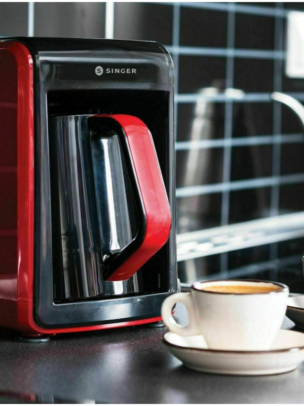 Singer Meraki Charisma Μηχανή Ελληνικού 535W με Χωρητικότητα 300ml Κόκκινο – Μαύρο Singer Meraki Charisma Μηχανή Ελληνικού 535W με Χωρητικότητα 300ml Κόκκινο – Μαύρο