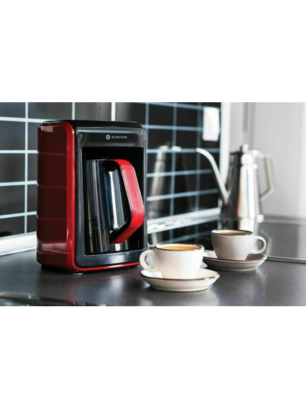 Singer Meraki Charisma Μηχανή Ελληνικού 535W με Χωρητικότητα 300ml Κόκκινο – Μαύρο Singer Meraki Charisma Μηχανή Ελληνικού 535W με Χωρητικότητα 300ml Κόκκινο – Μαύρο