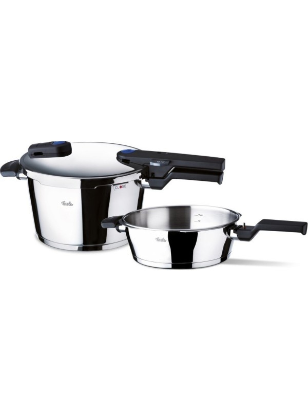 Fissler 60070011000 Set Quattro Vitaquick 8L+4L με 1 Καπάκι Fissler 60070011000 Set Quattro Vitaquick 8L+4L με 1 Καπάκι