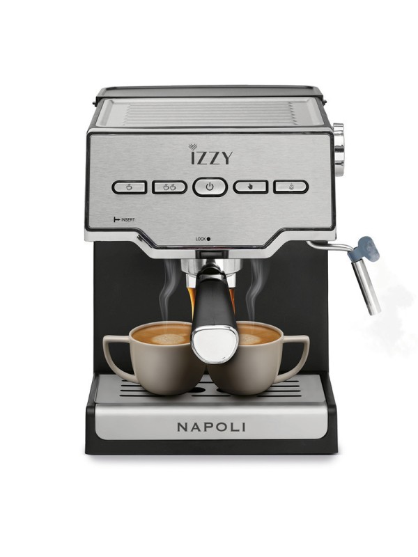 Izzy Napoli IZ-6011 Αυτόματη Μηχανή Espresso 1000W Πίεσης 20bar Ασημί Izzy Napoli IZ-6011 Αυτόματη Μηχανή Espresso 1000W Πίεσης 20bar Ασημί