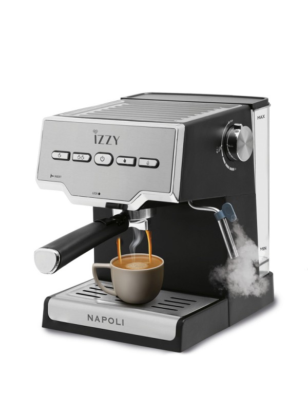 Izzy Napoli IZ-6011 Αυτόματη Μηχανή Espresso 1000W Πίεσης 20bar Ασημί Izzy Napoli IZ-6011 Αυτόματη Μηχανή Espresso 1000W Πίεσης 20bar Ασημί