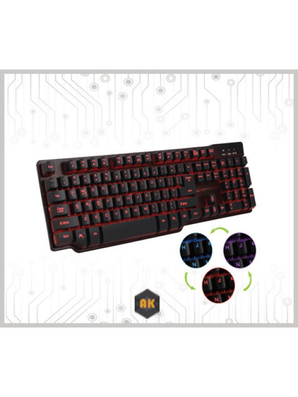 Esperanza Illuminated Hunter Gaming EGK 601  Πληκτρολόγιο με Φωτιζόμενα πλήκτρα (Αγγλικό US)
