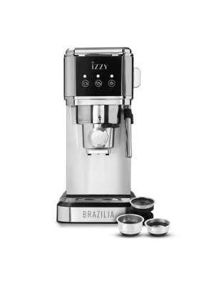 Izzy Αυτόματη Μηχανή Espresso 1350W Πίεσης 20bar Ασημί IZ-6015