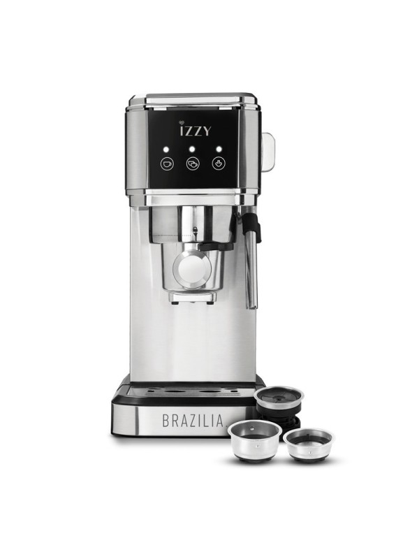 Izzy Αυτόματη Μηχανή Espresso 1350W Πίεσης 20bar Ασημί IZ-6015 Izzy Αυτόματη Μηχανή Espresso 1350W Πίεσης 20bar Ασημί IZ-6015