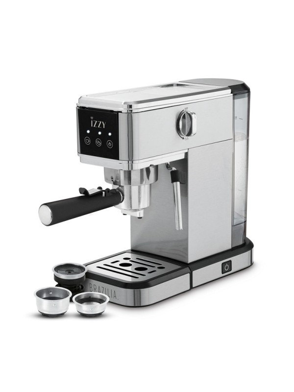 Izzy Αυτόματη Μηχανή Espresso 1350W Πίεσης 20bar Ασημί IZ-6015 Izzy Αυτόματη Μηχανή Espresso 1350W Πίεσης 20bar Ασημί IZ-6015