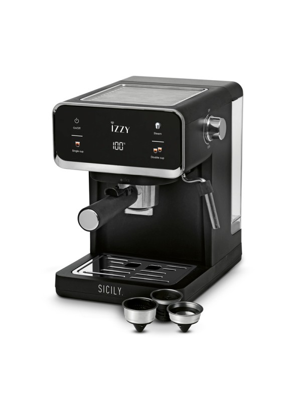 Izzy Sicily IZ-6017 Μηχανή Espresso 1000W Πίεσης 20bar Μαύρη Izzy Sicily IZ-6017 Μηχανή Espresso 1000W Πίεσης 20bar Μαύρη