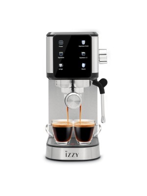 Izzy Μηχανή Espresso 1450W Πίεσης 20bar Ασημί IZ-6024