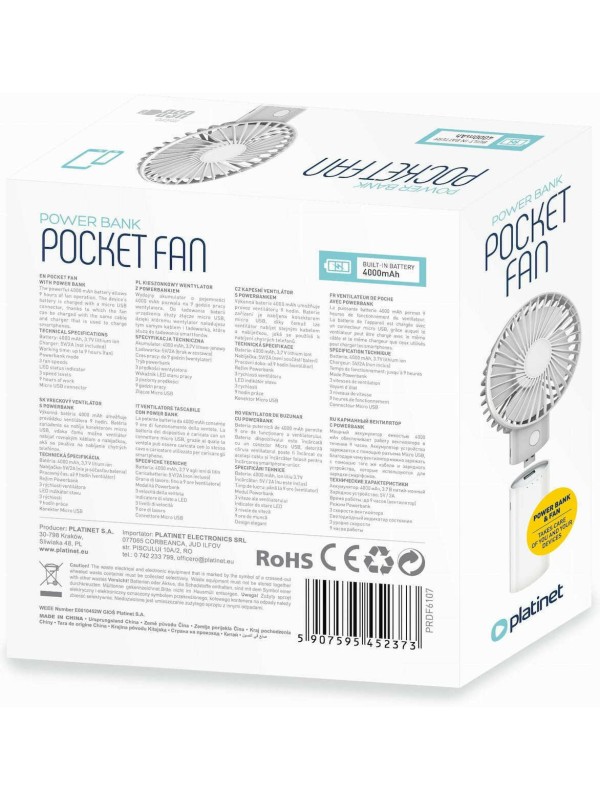 ΑΝΕΜ. PLATINET PRDF 6107 FAN+POWERBANK ΑΝΕΜ. PLATINET PRDF 6107 FAN+POWERBANK