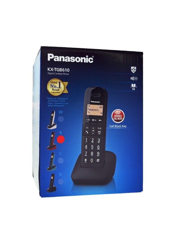 Panasonic KX-TGB610 Ασύρματο Τηλέφωνο Κόκκινο  Panasonic KX-TGB610 Ασύρματο Τηλέφωνο Κόκκινο