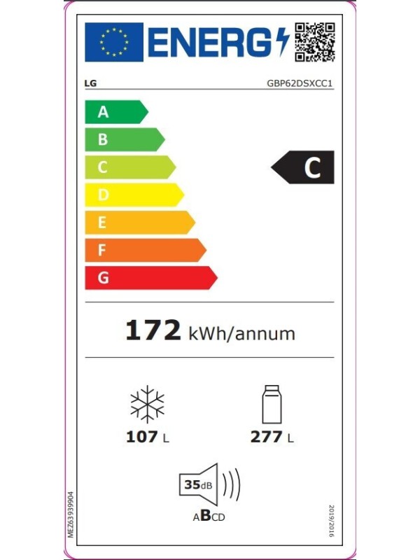 LG Ψυγειοκαταψύκτης GBP 62DSXCC1 384lt Total NoFrost Υ203xΠ59.5xΒ67.5εκ. Γκρι LG Ψυγειοκαταψύκτης GBP 62DSXCC1 384lt Total NoFrost Υ203xΠ59.5xΒ67.5εκ. Γκρι