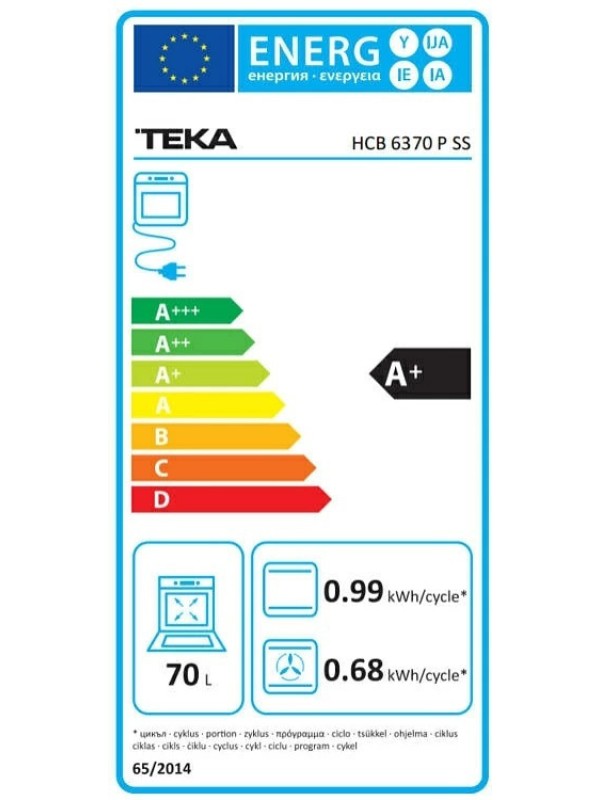 Teka HCB 6370 P SS Φούρνος άνω Πάγκου 70lt Π59.5εκ. Teka HCB 6370 P SS Φούρνος άνω Πάγκου 70lt Π59.5εκ.