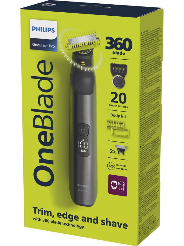 Philips OneBlade Pro 360 QP6552/15 Ξυριστική Μηχανή Προσώπου / Σώματος Επαναφορτιζόμενη Philips OneBlade Pro 360 QP6552/15 Ξυριστική Μηχανή Προσώπου / Σώματος Επαναφορτιζόμενη