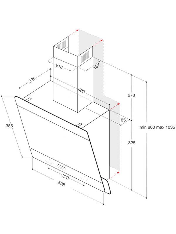 Whirlpool WHVP 65F LM K Απορροφητήρας Καμινάδα 59.8cm Μαύρος Whirlpool WHVP 65F LM K Απορροφητήρας Καμινάδα 59.8cm Μαύρος