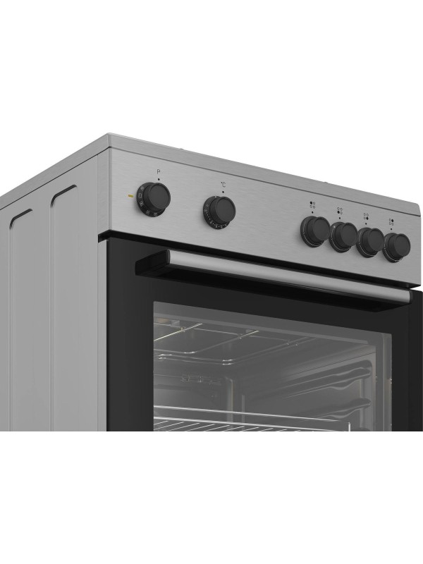 Beko FBM 6701 X Κουζίνα 66lt με Κεραμικές Εστίες Π60εκ. Inox