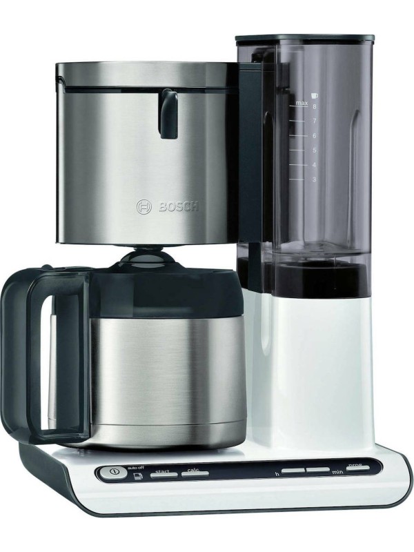 Bosch TKA 8 A 681 Προγραμματιζόμενη Καφετιέρα Φίλτρου 1100W Inox/White Bosch TKA 8 A 681 Προγραμματιζόμενη Καφετιέρα Φίλτρου 1100W Inox/White