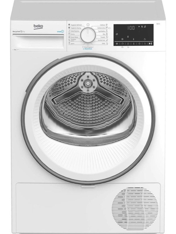 Beko B3T68230 Στεγνωτήριο 8kg A++ με Αντλία Θερμότητας Beko B3T68230 Στεγνωτήριο 8kg A++ με Αντλία Θερμότητας