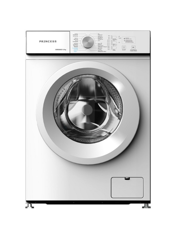 Princess Πλυντήριο Ρούχων 6kg με Τεχνολογία Ατμού 1000 Στροφών WMBA6ND