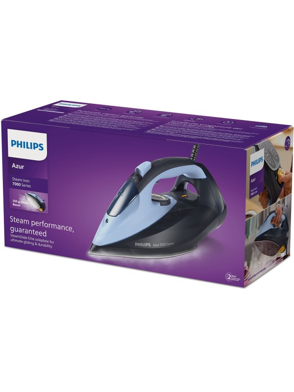 Philips Σίδερο Ατμού 2800W με Αντικολλητική Πλάκα και Συνεχόμενη Παροχή 50gr/min Light/Dark Blue Κωδικός: DST7041/20 Philips Σίδερο Ατμού 2800W με Αντικολλητική Πλάκα και Συνεχόμενη Παροχή 50gr/min Light/Dark Blue Κωδικός: DST7041/20