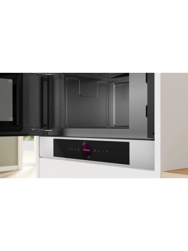 Bosch Εντοιχιζόμενος Φούρνος Μικροκυμάτων 21lt Λευκός Κωδικός: BFL7221W1 