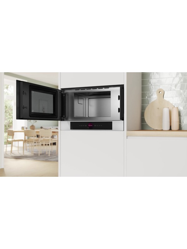 Bosch Εντοιχιζόμενος Φούρνος Μικροκυμάτων 21lt Λευκός Κωδικός: BFL7221W1 