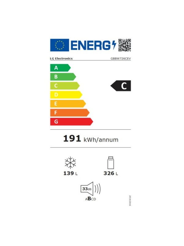 ΨΥΓ/ΚΑΤ LG GBBW 726 CEV.AEVQEUR 2D BOTTOM FREEZER ΑΝΘΡΑΚΙ  2.03*69.7*70.4